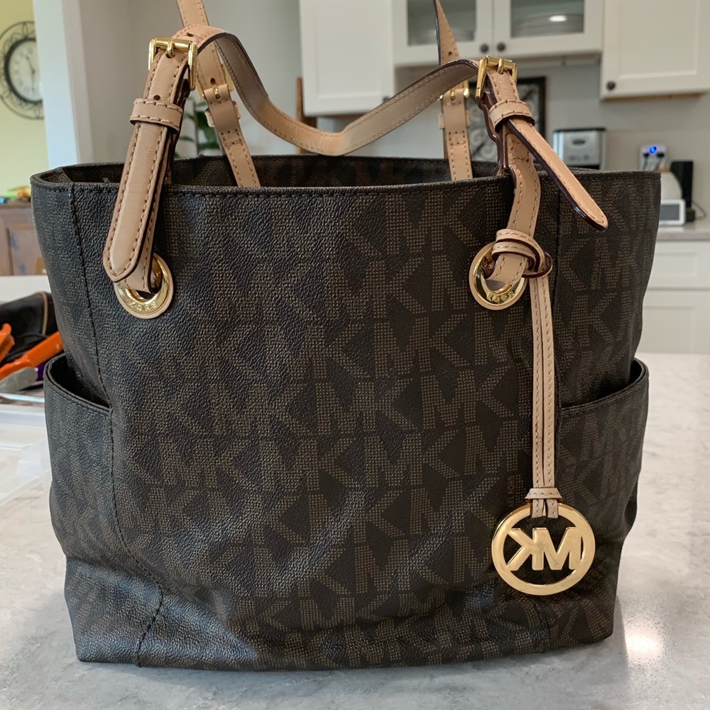Michael Kors Signature Handbag Tote In Brown